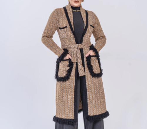 Woman wearing a coat